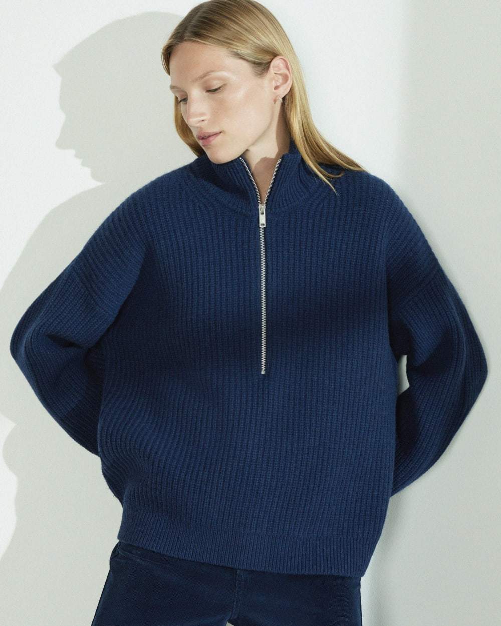 The Felted Merino Half-Zip Sweater