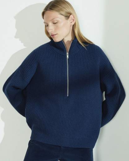 The Felted Merino Half-Zip Sweater