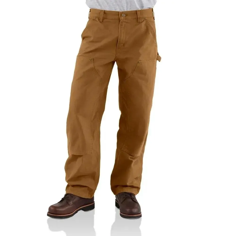 Men's 4-PACK Loose Fit Washed Duck Double-Front Utility Work Pant Double Knee Jean