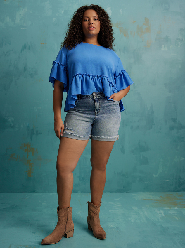 Wren Cuffed Denim Shorts