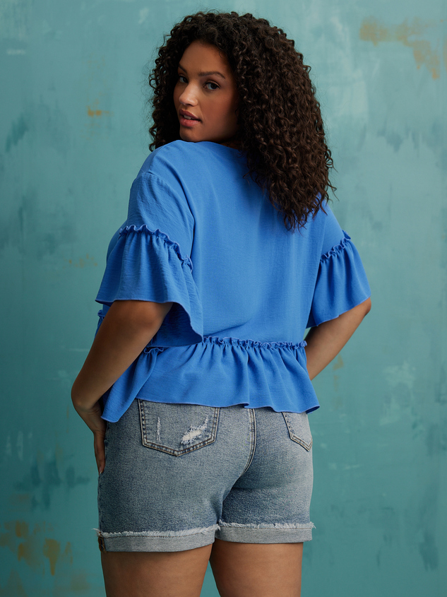Wren Cuffed Denim Shorts