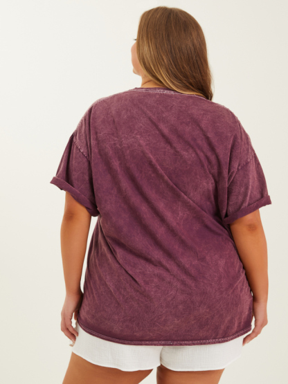 Smiley Face Oversized Tee