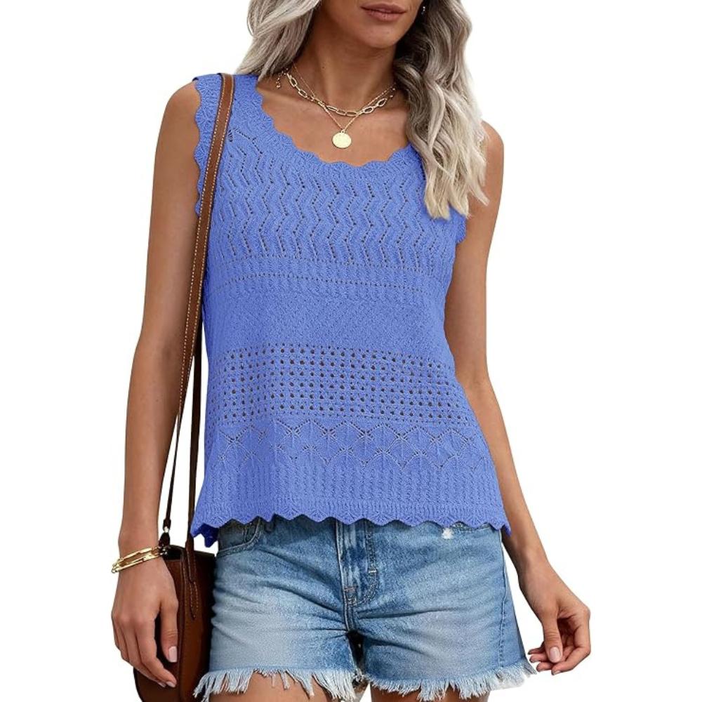 Women's Boho Beach Knit Crochet Tank Tops
