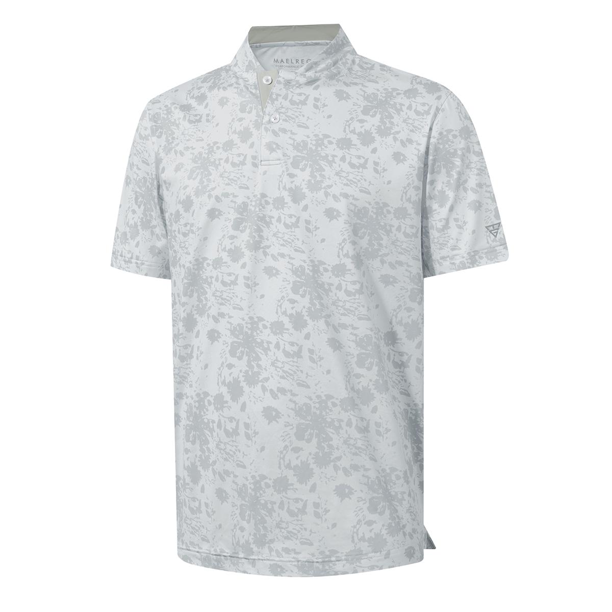 Men's Performance Dry Fit Stretch Henley Printed Golf Shirt