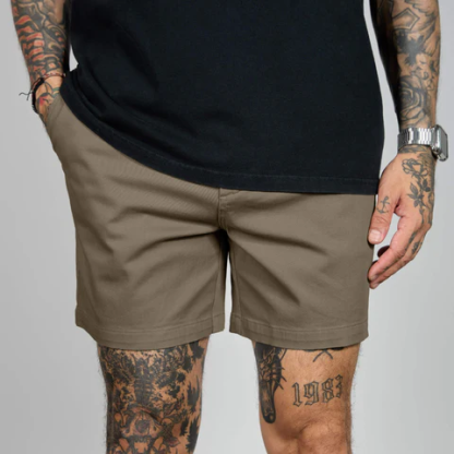 Men's Casual Stretch Twill Cotton Chino Shorts