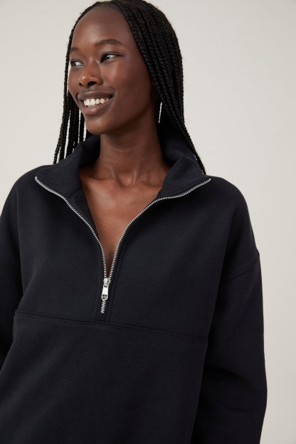 Plush Essential Half Zip Jumper