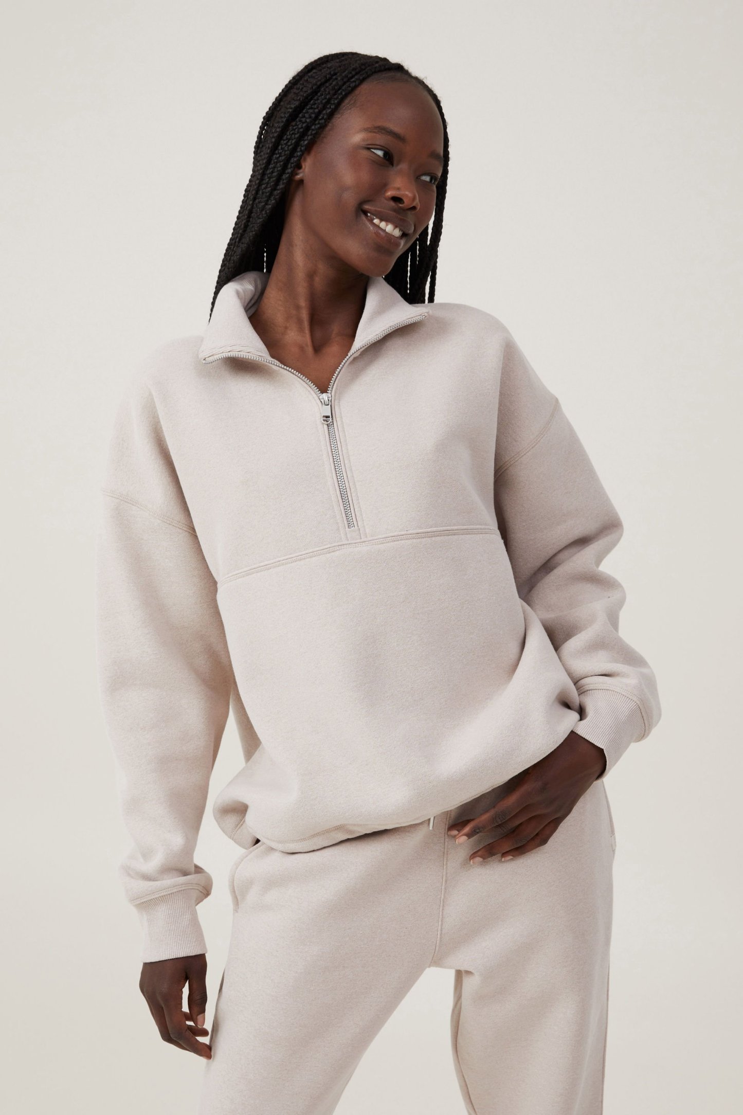 Plush Essential Half Zip Jumper