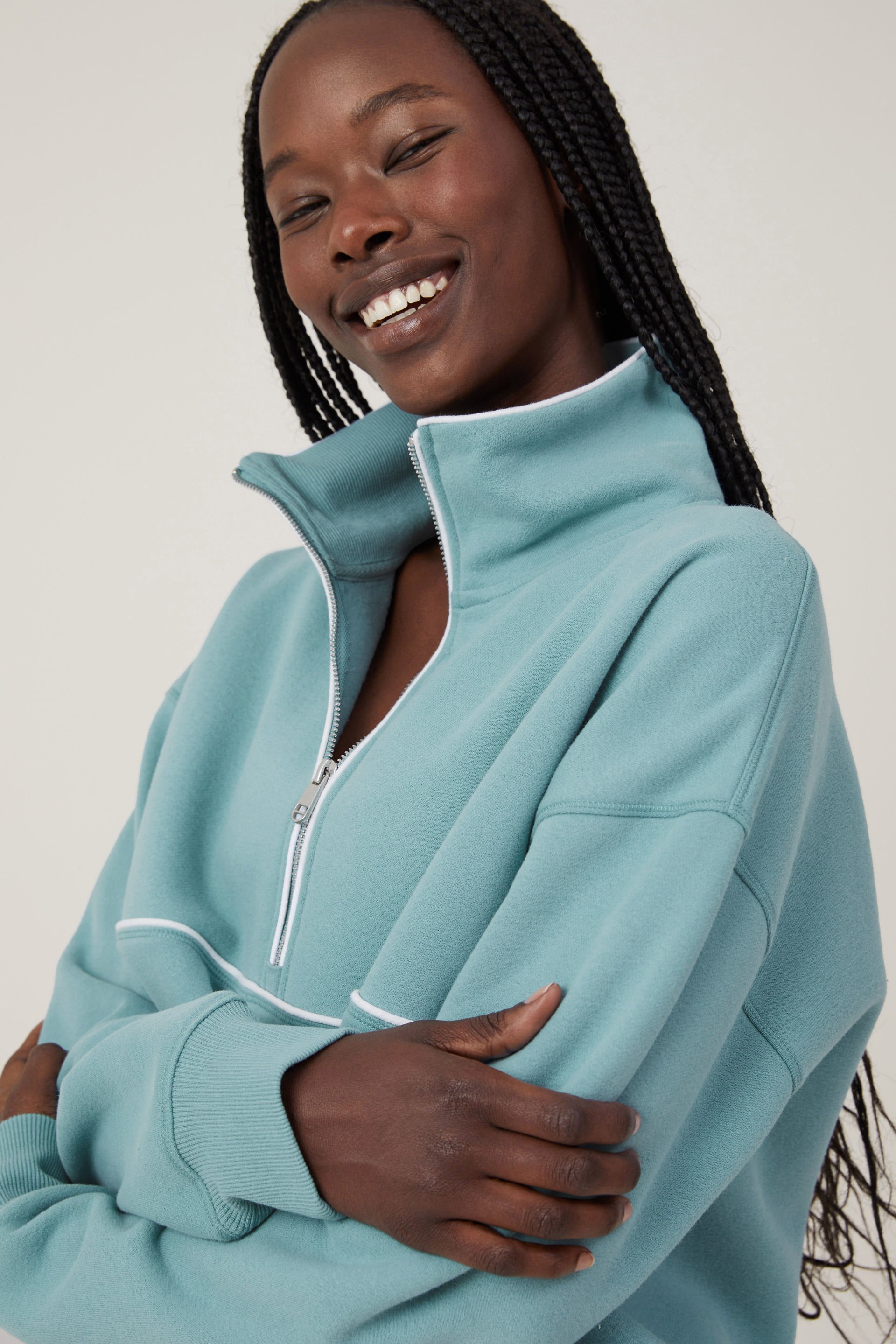 Plush Essential Half Zip Jumper