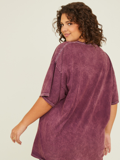 Smiley Face Oversized Tee