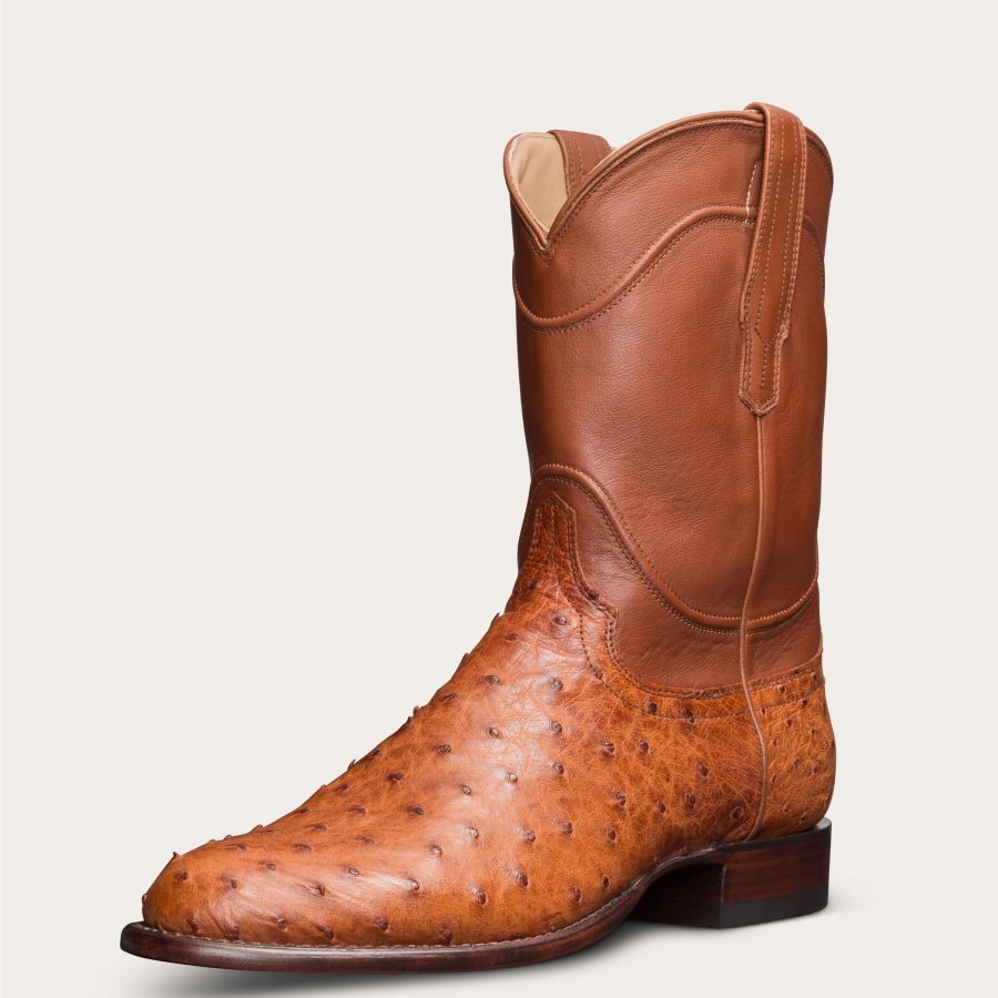 Men The Duke Pecan Ostrich