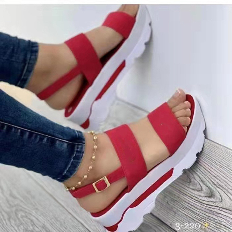 Women's slope heel sandals