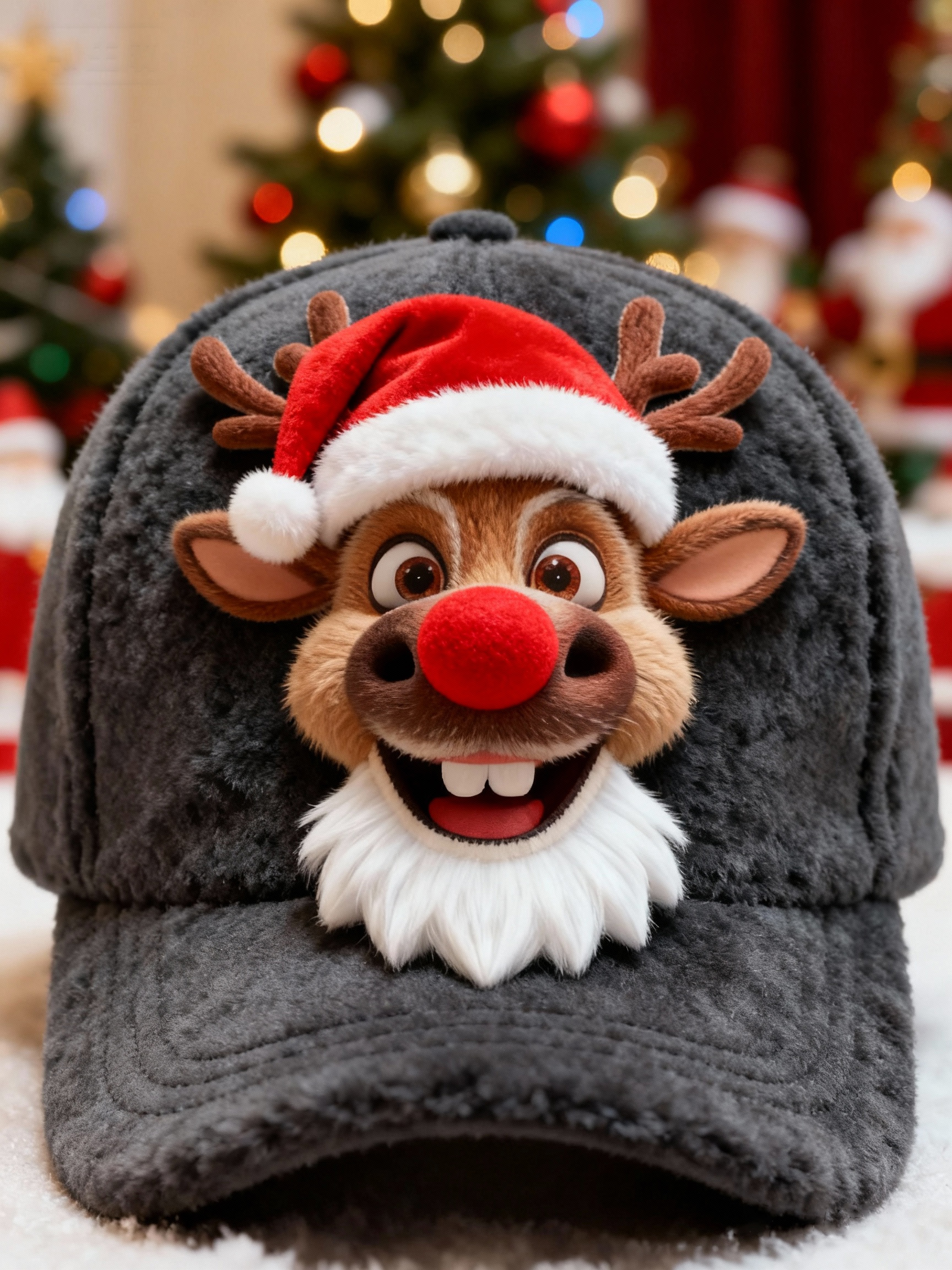 Unisex Funny Reindeer Christmas Ugly Hat