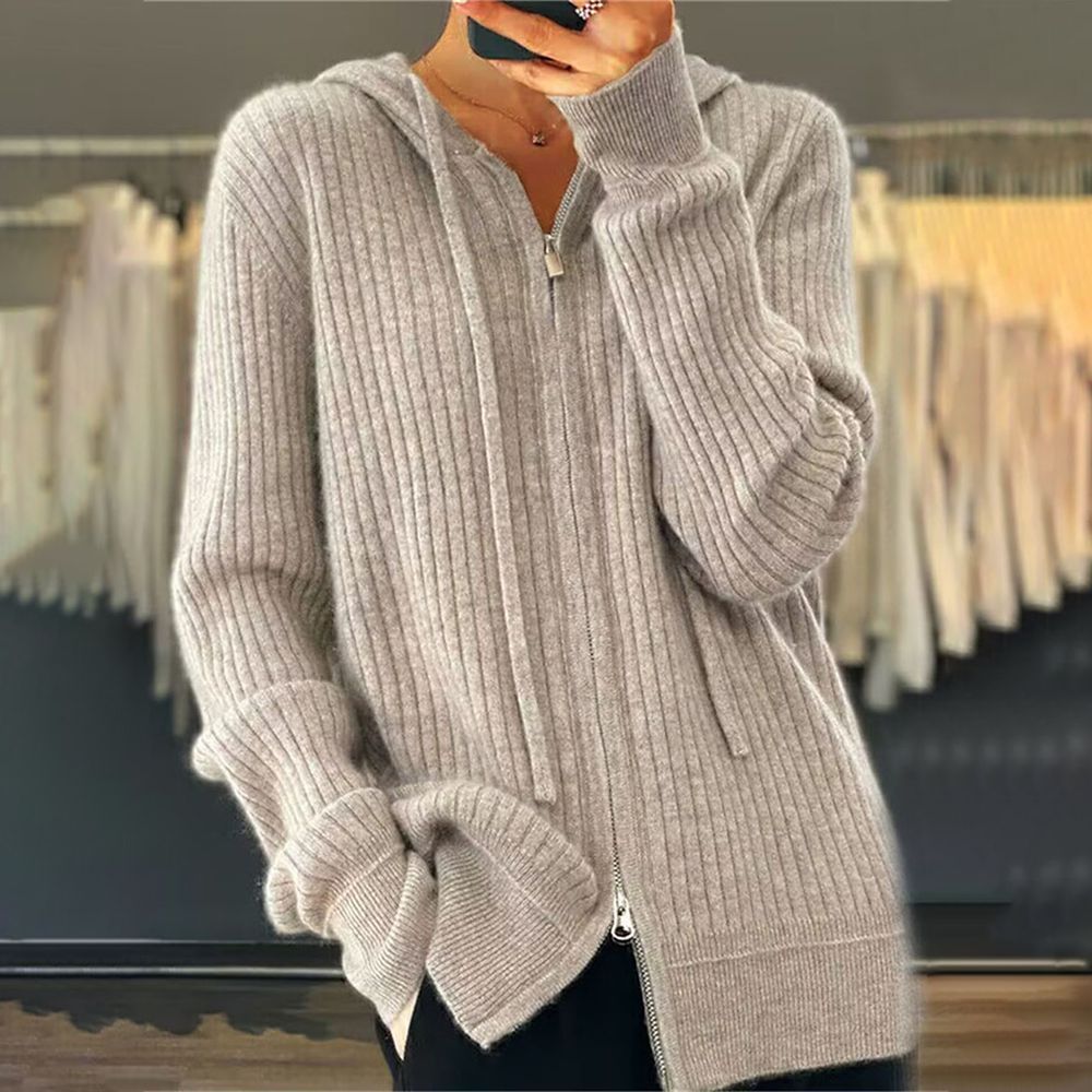 Cozy Plain Hoodie Sweater