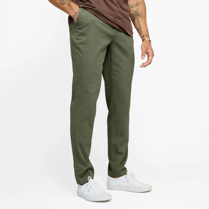 Men's Casual Stretch Twill Cotton Chino Pants
