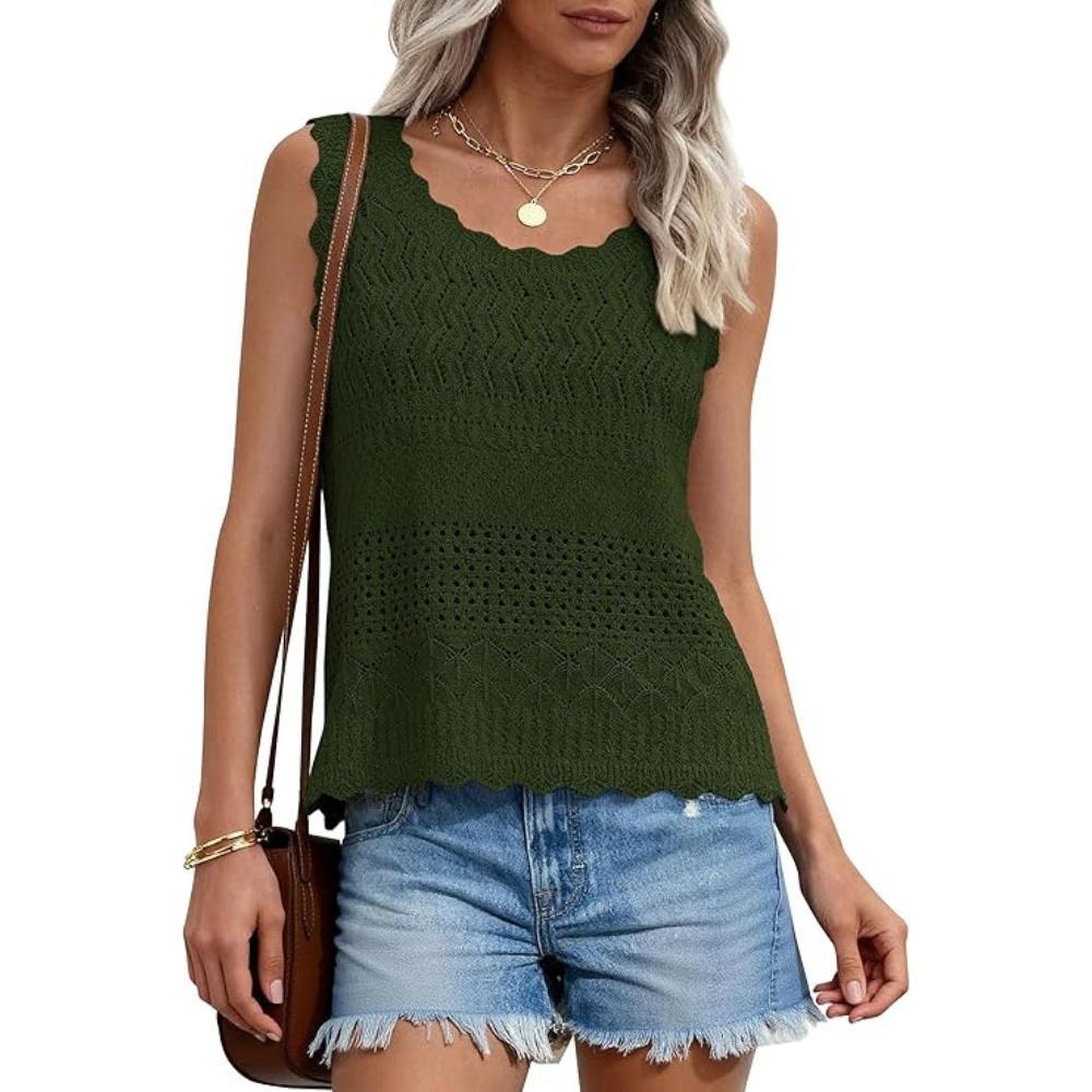 Women's Boho Beach Knit Crochet Tank Tops