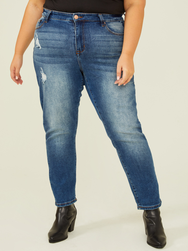 Destructed Girlfriend Jeans