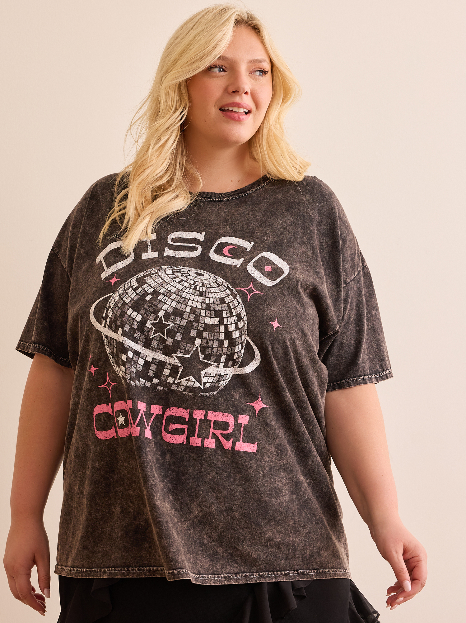 Disco Cowgirl Oversized Tee