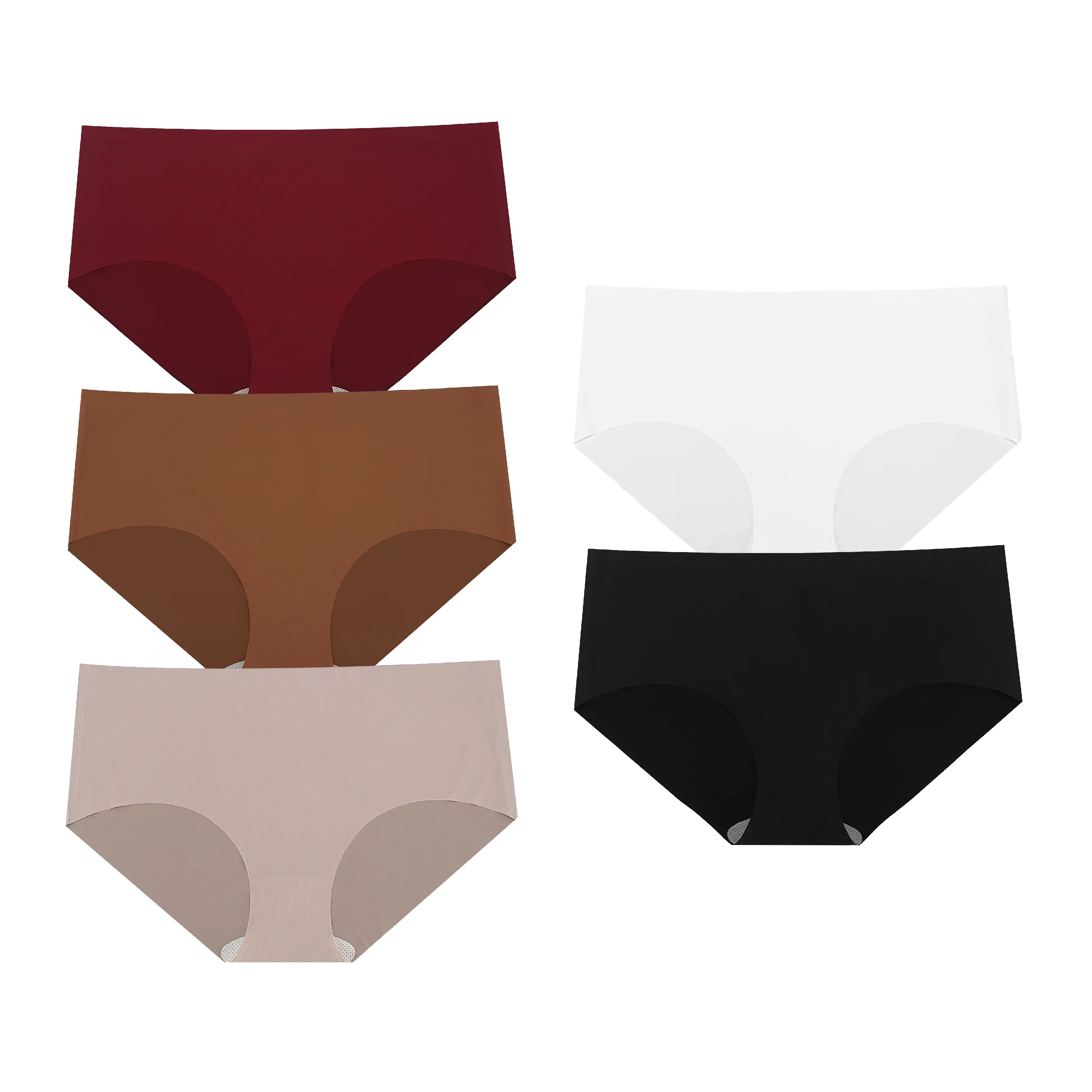 5-Pack Plus Size Soft & Comfortable Full-Coverage Design High-Waisted Briefs