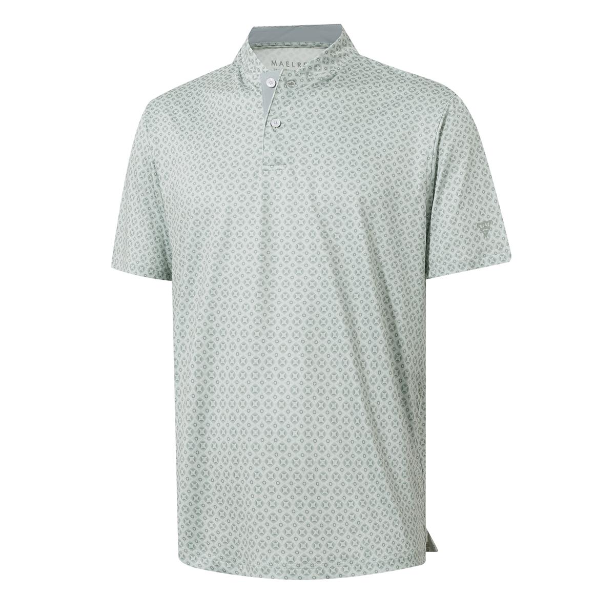 Men's Performance Dry Fit Stretch Henley Printed Golf Shirt