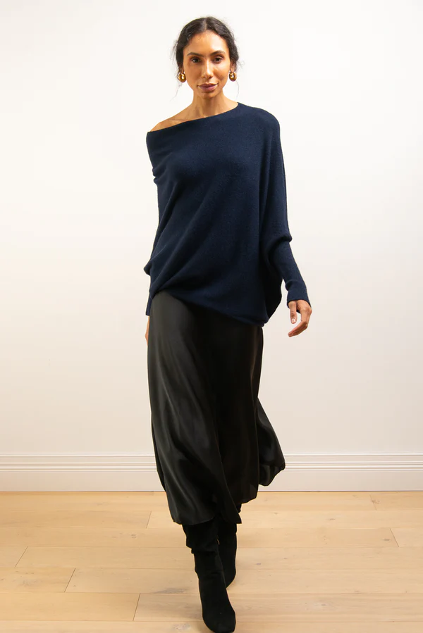 Asymmetric Draped Jumper Sweater