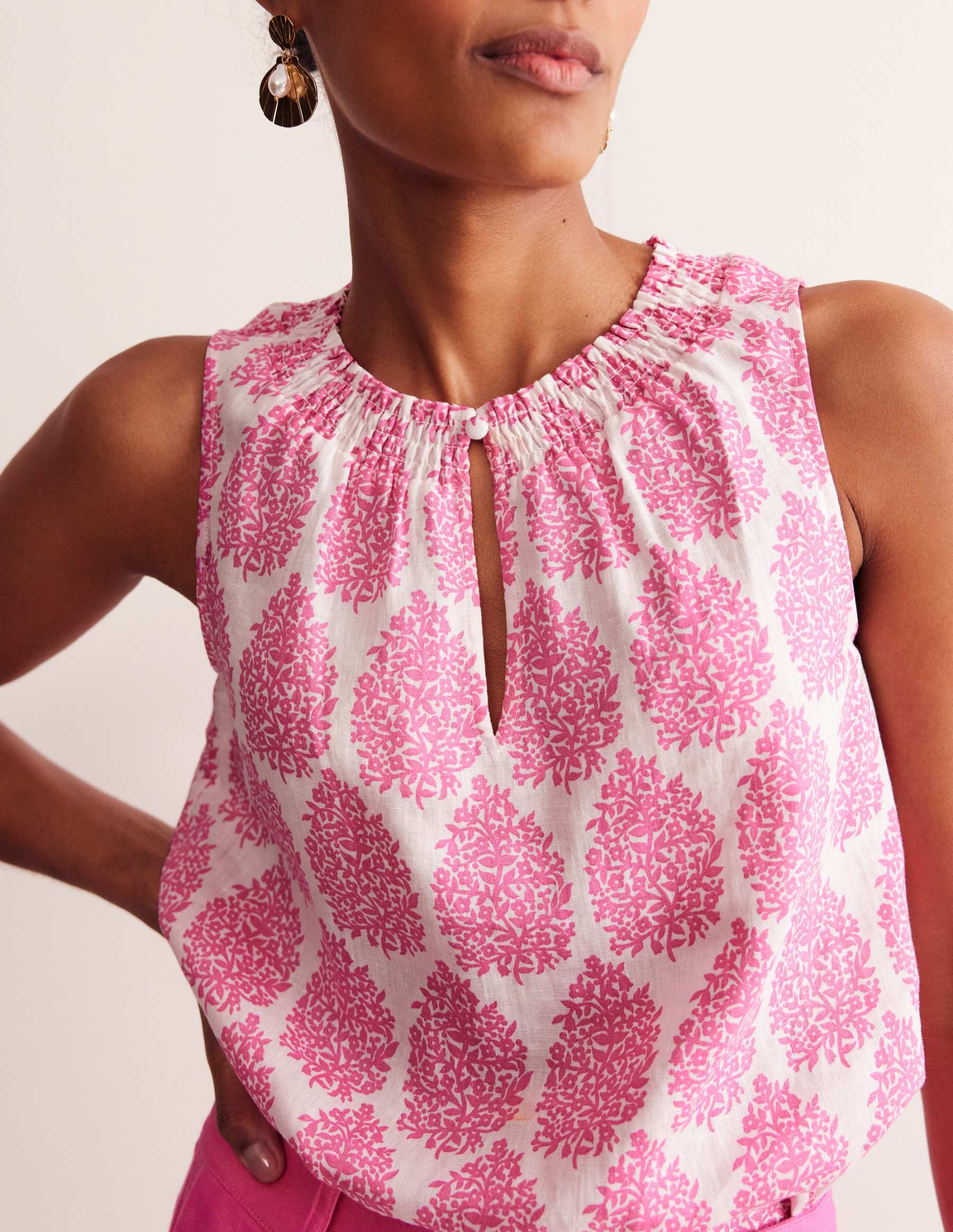 Georgia Linen Sleeveless Top