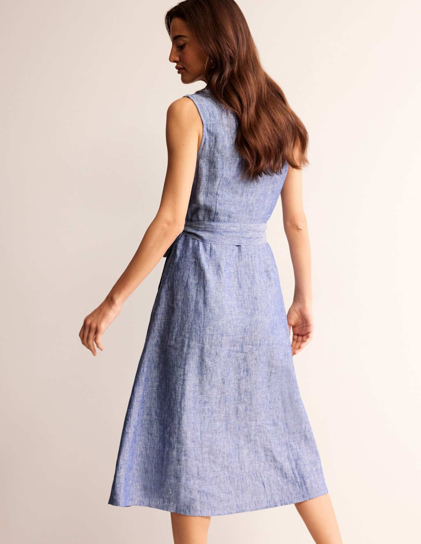 Kate Linen Midi Shirt Dress