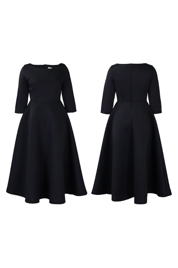 So Splendid 3/4 Sleeve Swing Dress