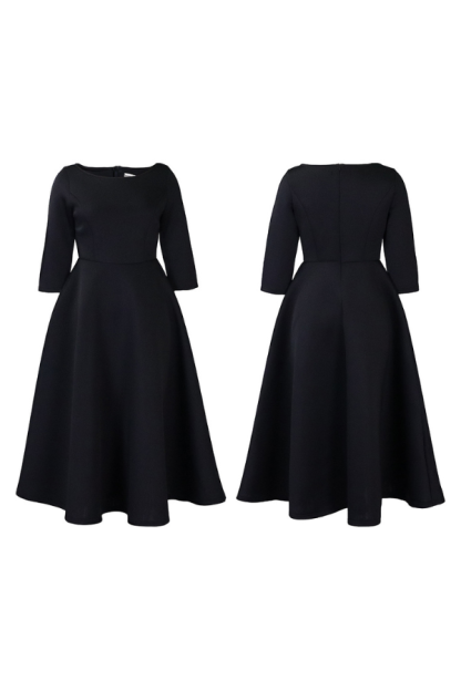 So Splendid 3/4 Sleeve Swing Dress