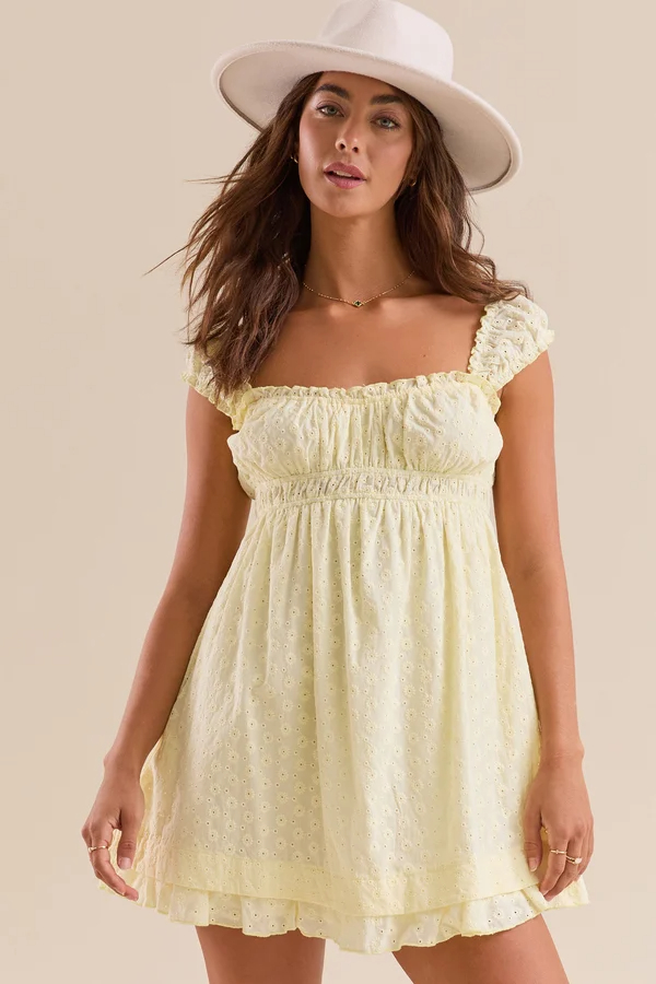 Livie Eyelet Mini Dress