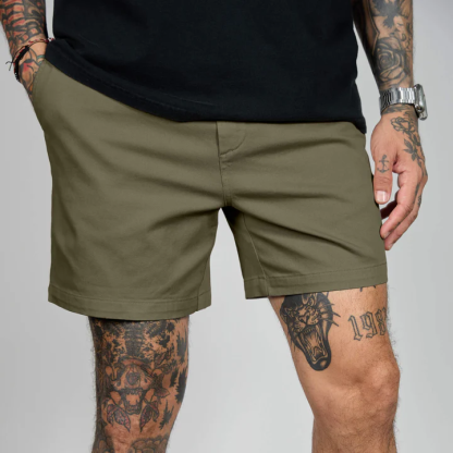 Men's Casual Stretch Twill Cotton Chino Shorts