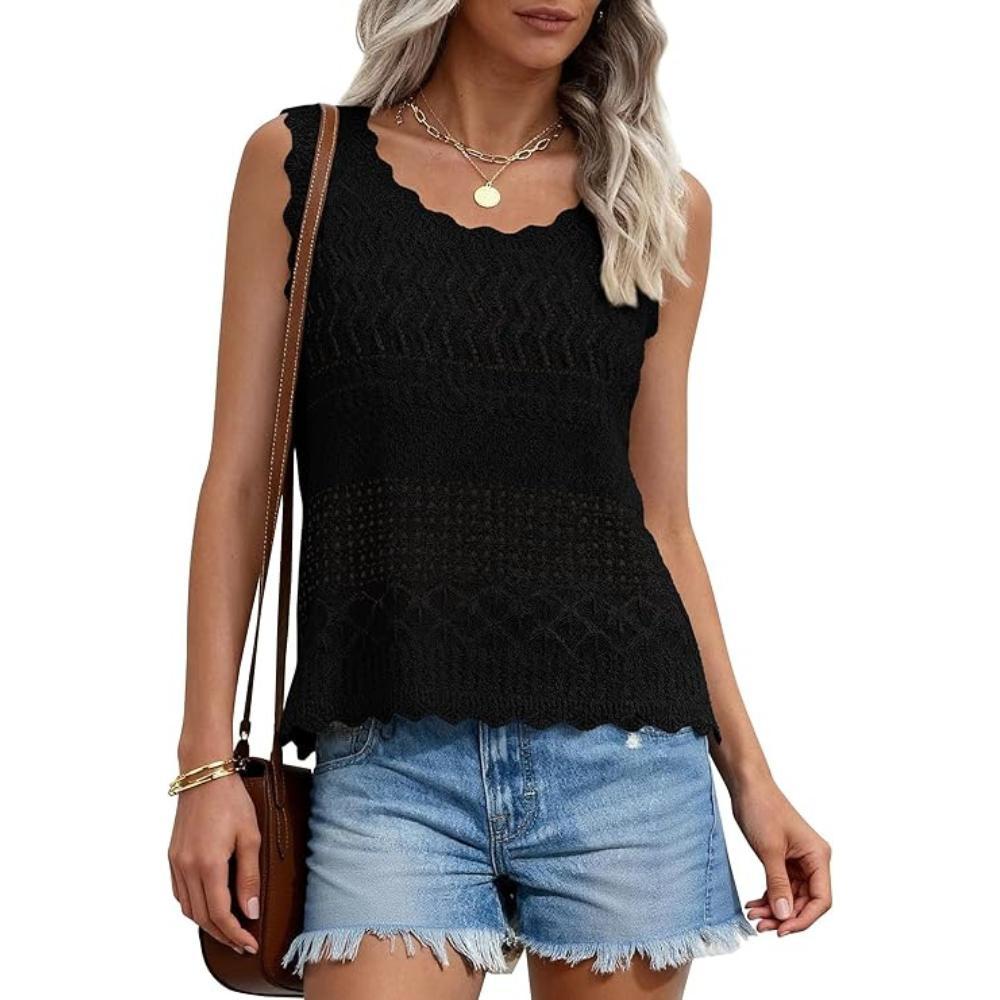 Women's Boho Beach Knit Crochet Tank Tops