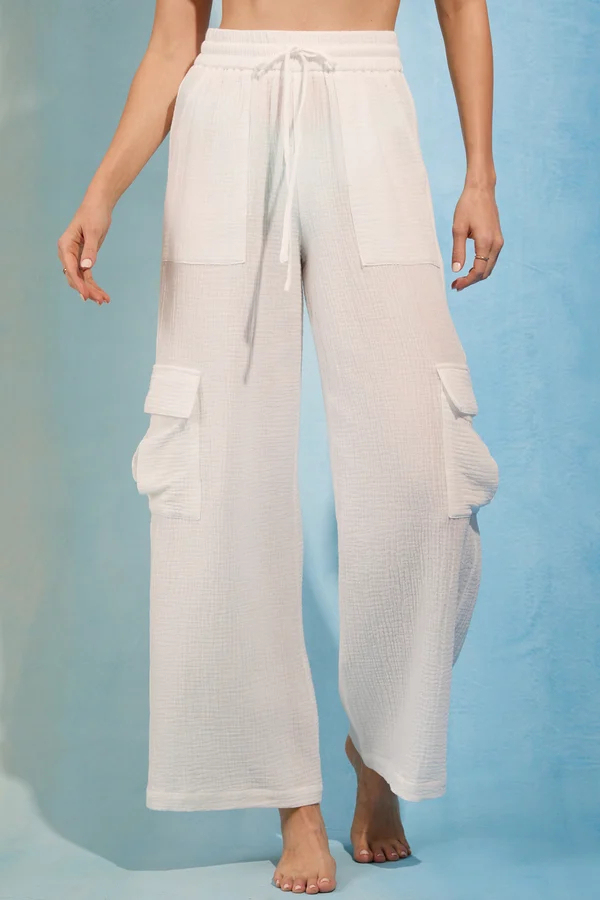 Check Out Gauze Cargo Pants