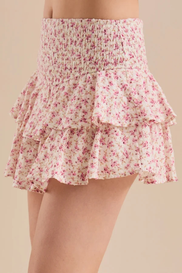 Kendra Tiered Ruffle Mini Skort