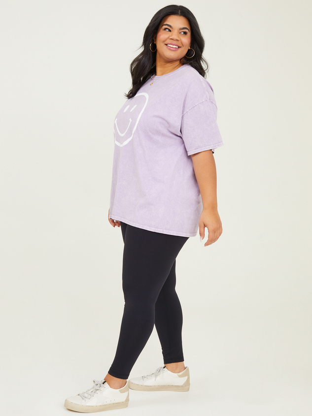 Smiley Face Oversized Tee