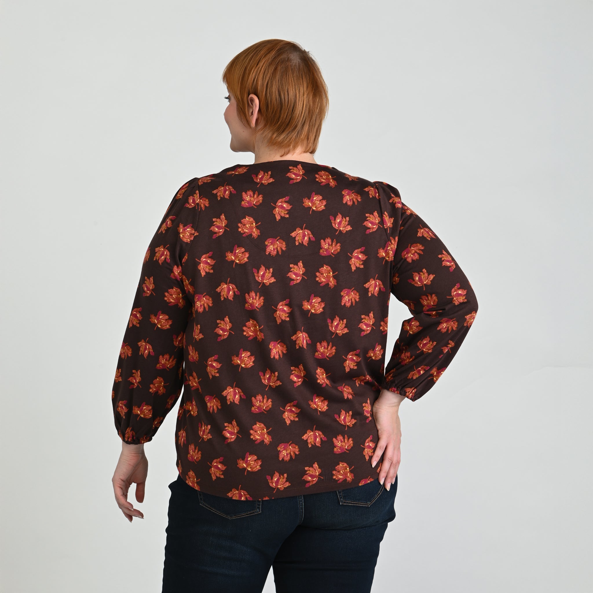 Embroidered Tie Neck Peasant Top