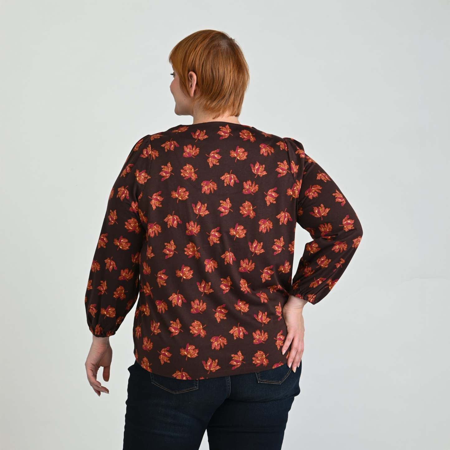 Embroidered Tie Neck Peasant Top