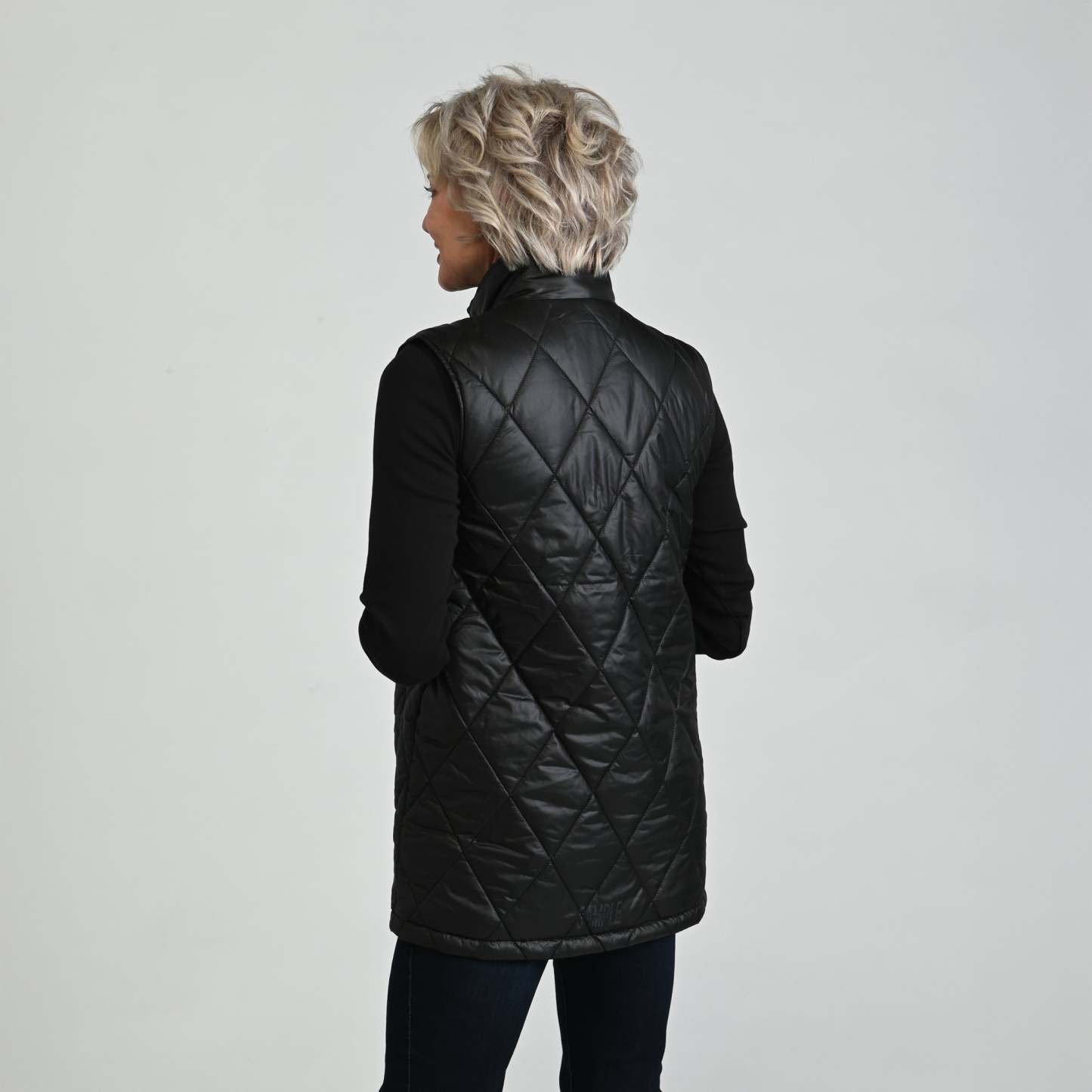Corduroy Collared Quilted Vest