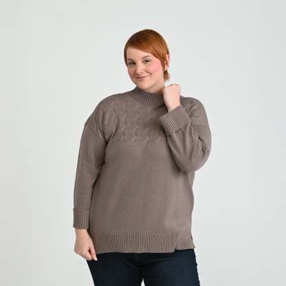 Ribbed Mock Neck Sweater