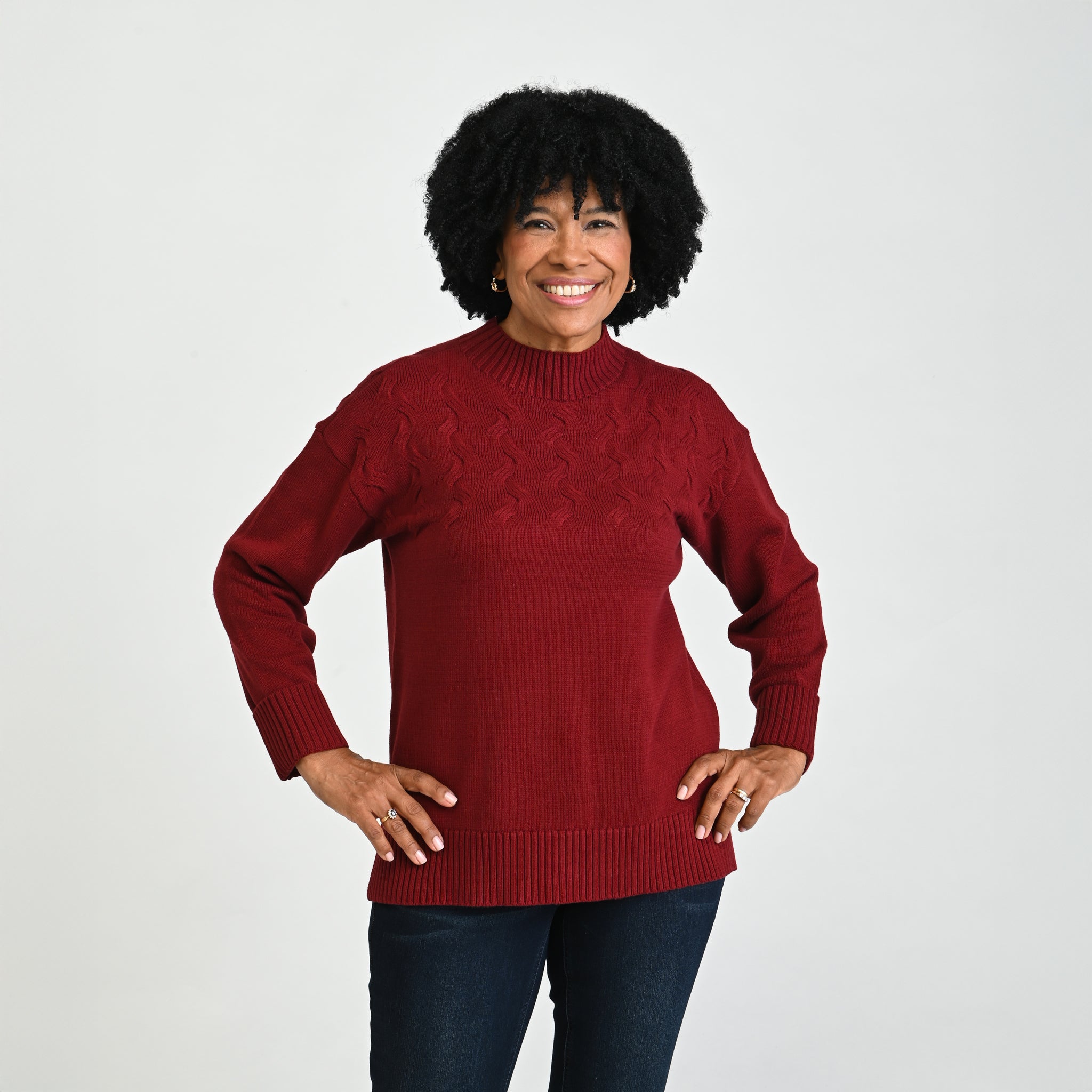 Ribbed Mock Neck Sweater