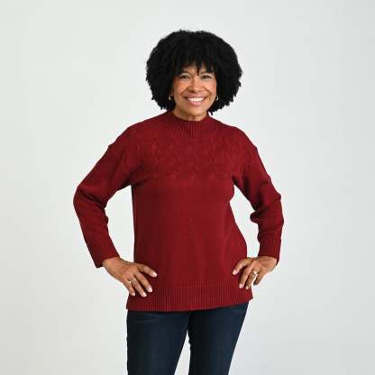Ribbed Mock Neck Sweater