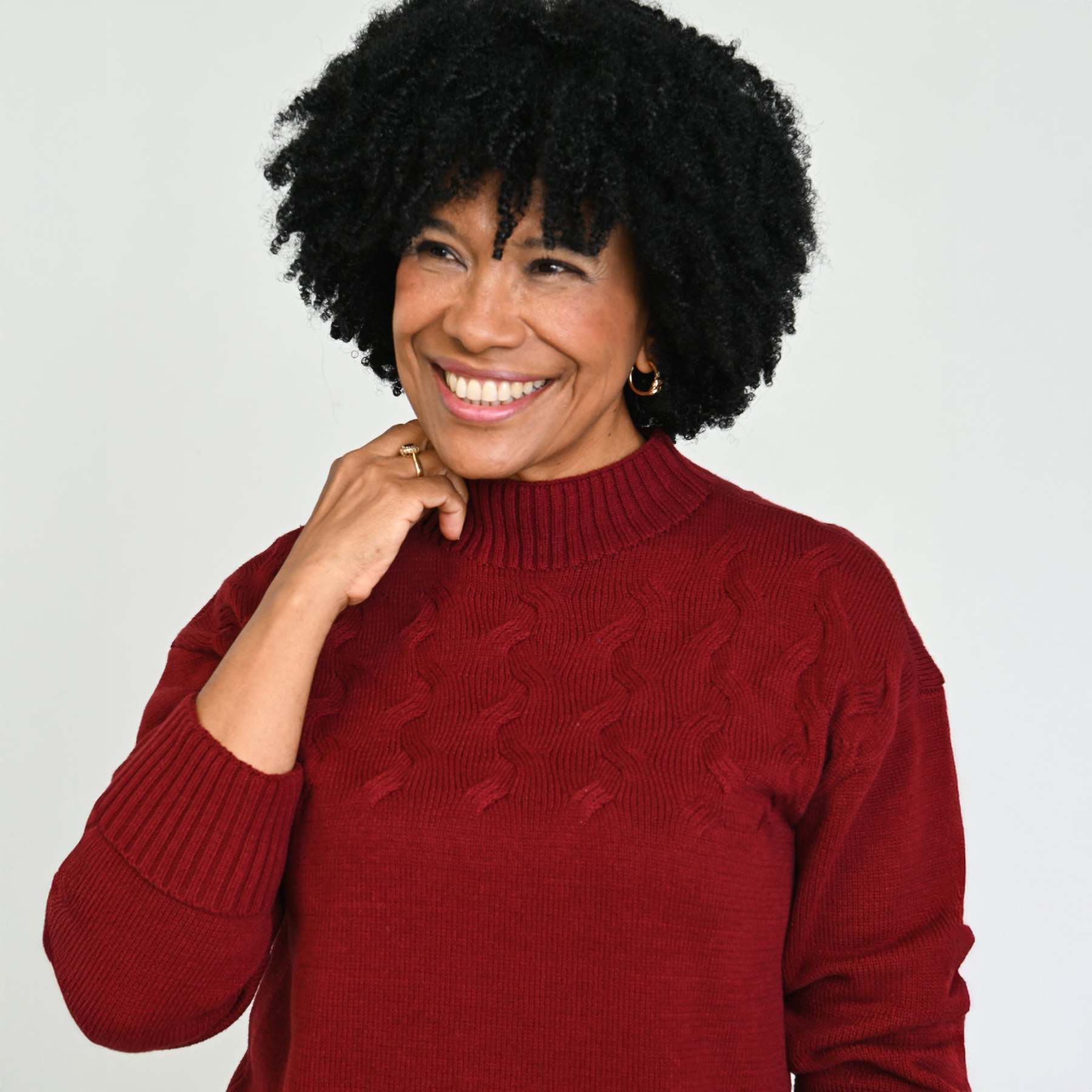 Ribbed Mock Neck Sweater