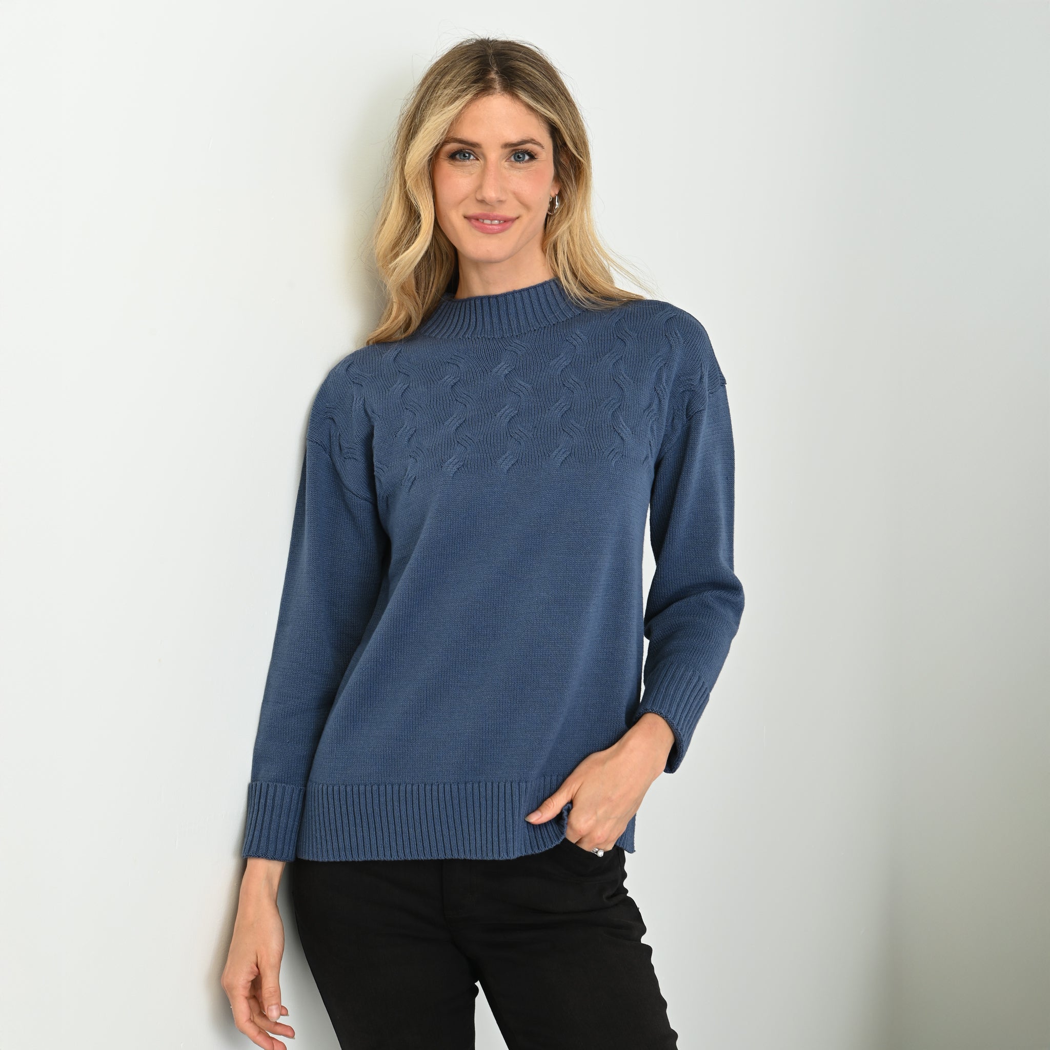 Ribbed Mock Neck Sweater