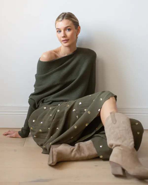 Asymmetric Draped Jumper Sweater