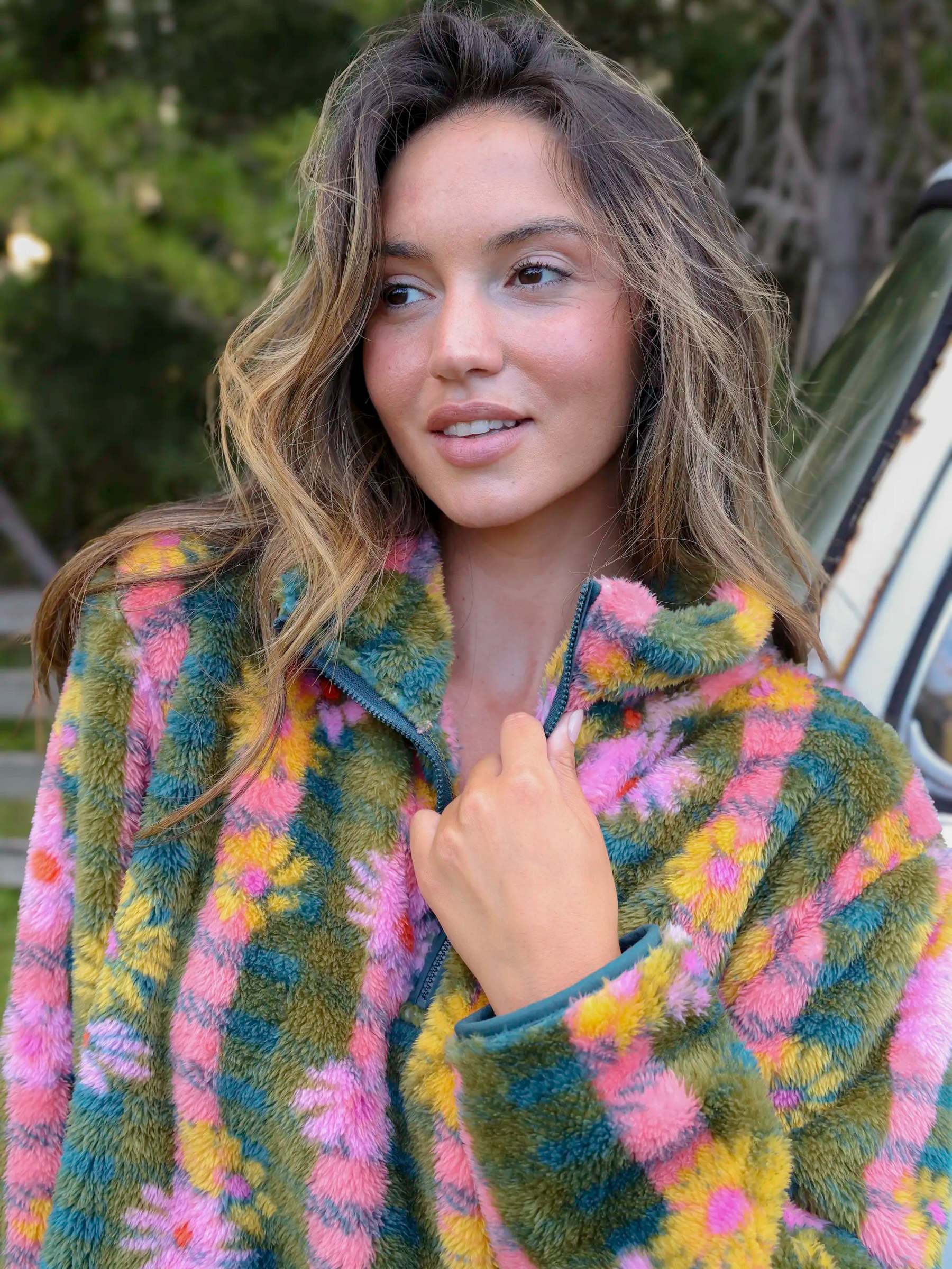 Coziest Quarter Zip Pullover Sweatshirt - Hudson Valley Plaid