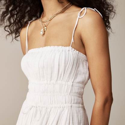 Clio dress in textured gauze