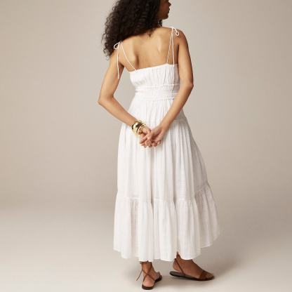 Clio dress in textured gauze