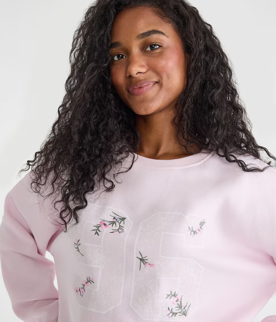 Cloud Soft Floral 96 Oversized Crew Sweatshirt