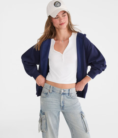 Cloud Soft Oversized Full-Zip Hoodie