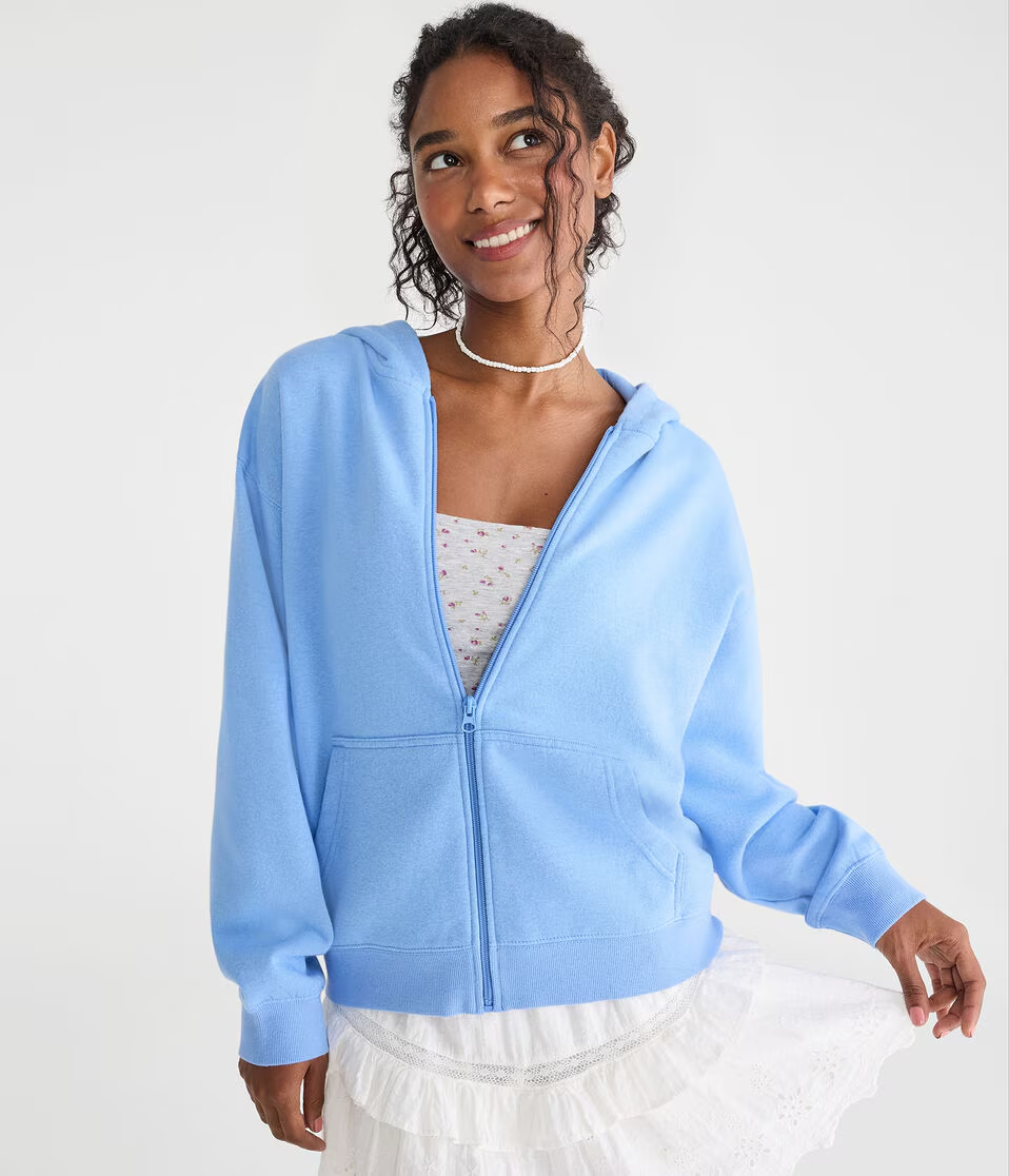 Cloud Soft Oversized Full-Zip Hoodie