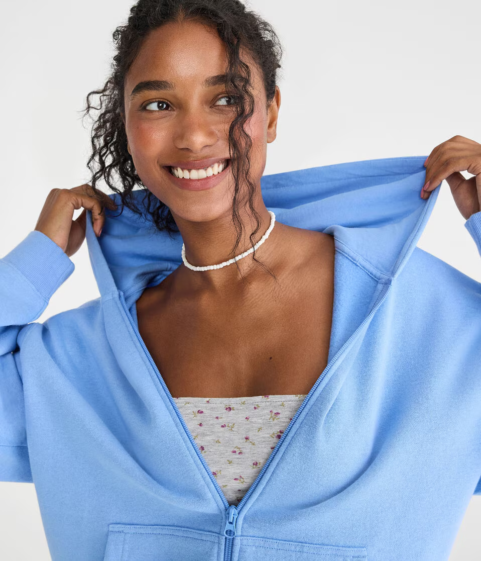 Cloud Soft Oversized Full-Zip Hoodie
